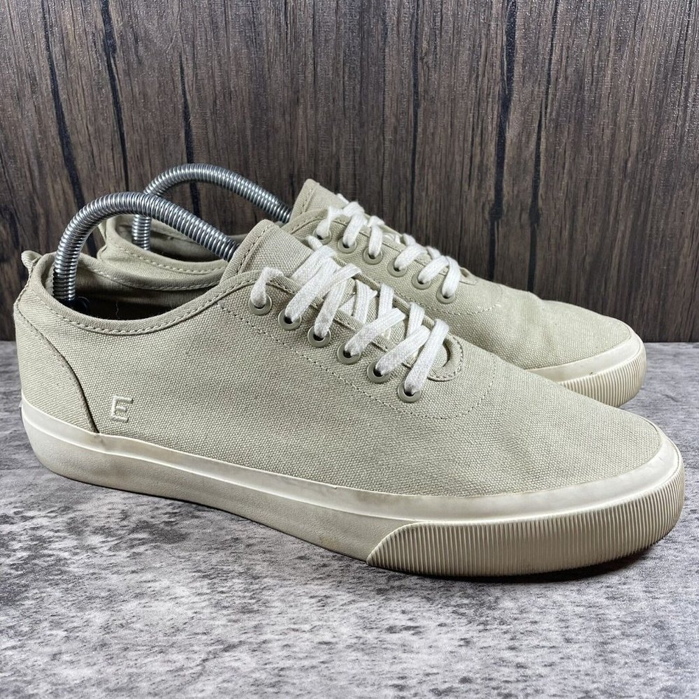 Everlane Womens Recycled Cotton Platform Sneakers Beige 10.5